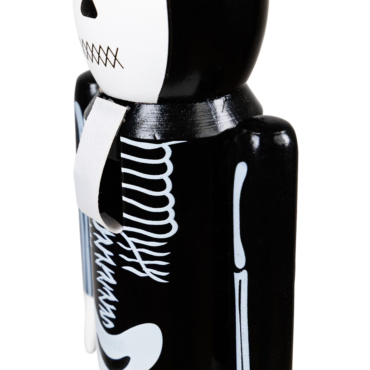 Northlight 14in Black And White Skeleton Wood Nutcracker