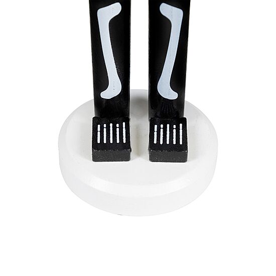 Northlight 14in Black And White Skeleton Wood Nutcracker