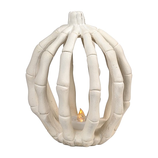 Northlight 6.25in Led Skeleton Pumpkin Halloween Tabletop Decor