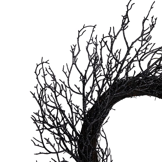 Northlight 24in Black Articial Wreath