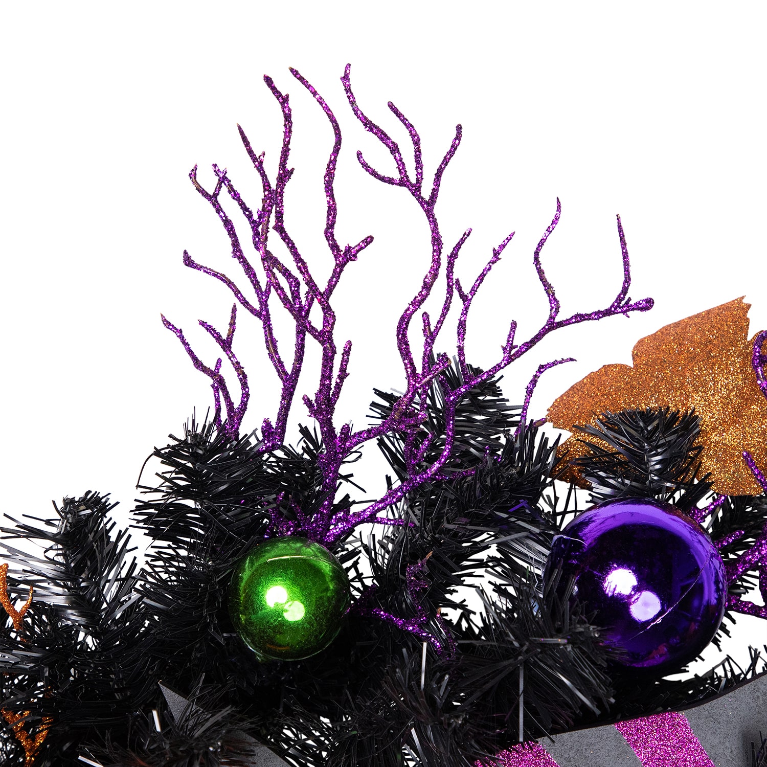 Northlight 24in Jack-O-Lantern In Witches Hat Wreath