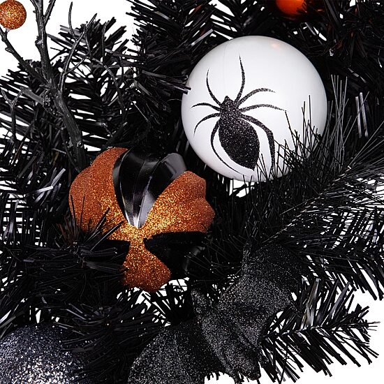 Northlight 24in Orange Ornaments And Ghost Wreath