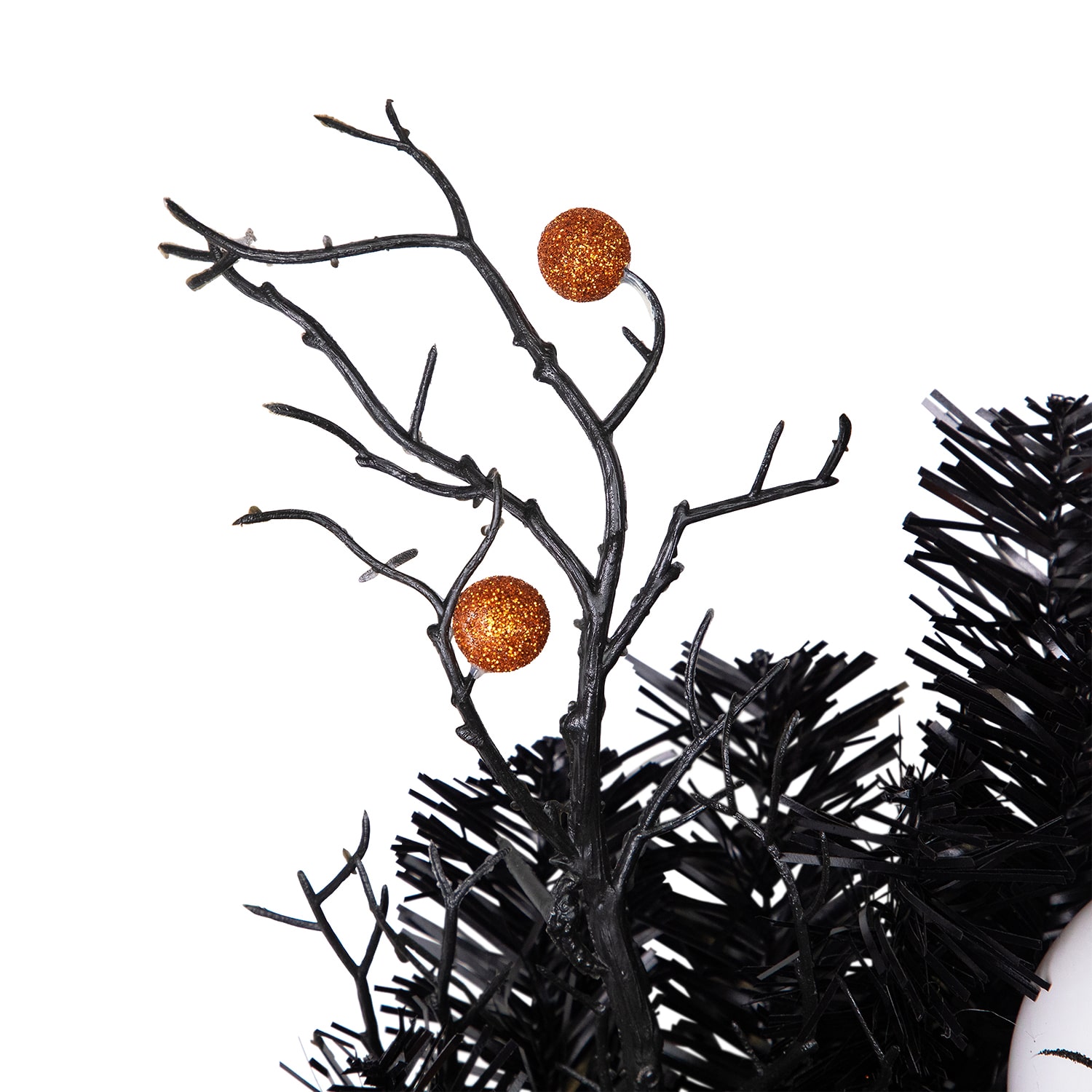 Northlight 24in Orange Ornaments And Ghost Wreath
