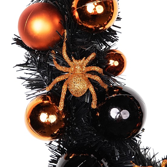 Northlight 18in Orange Spiders And Ornaments Wreath