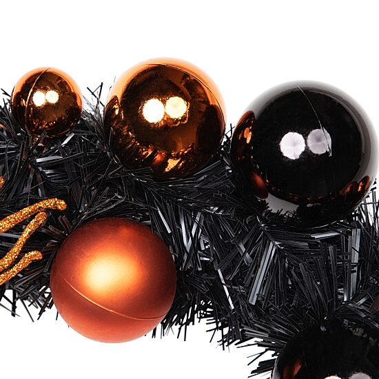 Northlight 18in Orange Spiders And Ornaments Wreath