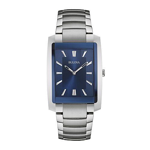 Bulova Classic Mens Silver Tone Stainless Steel Bracelet Watch 96a169, One Size