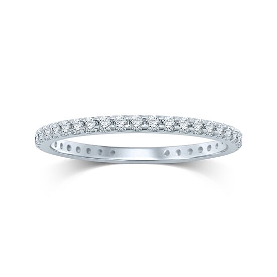 1/2 CT.T.W. Natural Diamond 14K White Gold Eternity Band