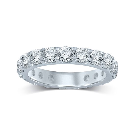 3 CT.T.W. Natural Diamond 14K White Gold Eternity Band