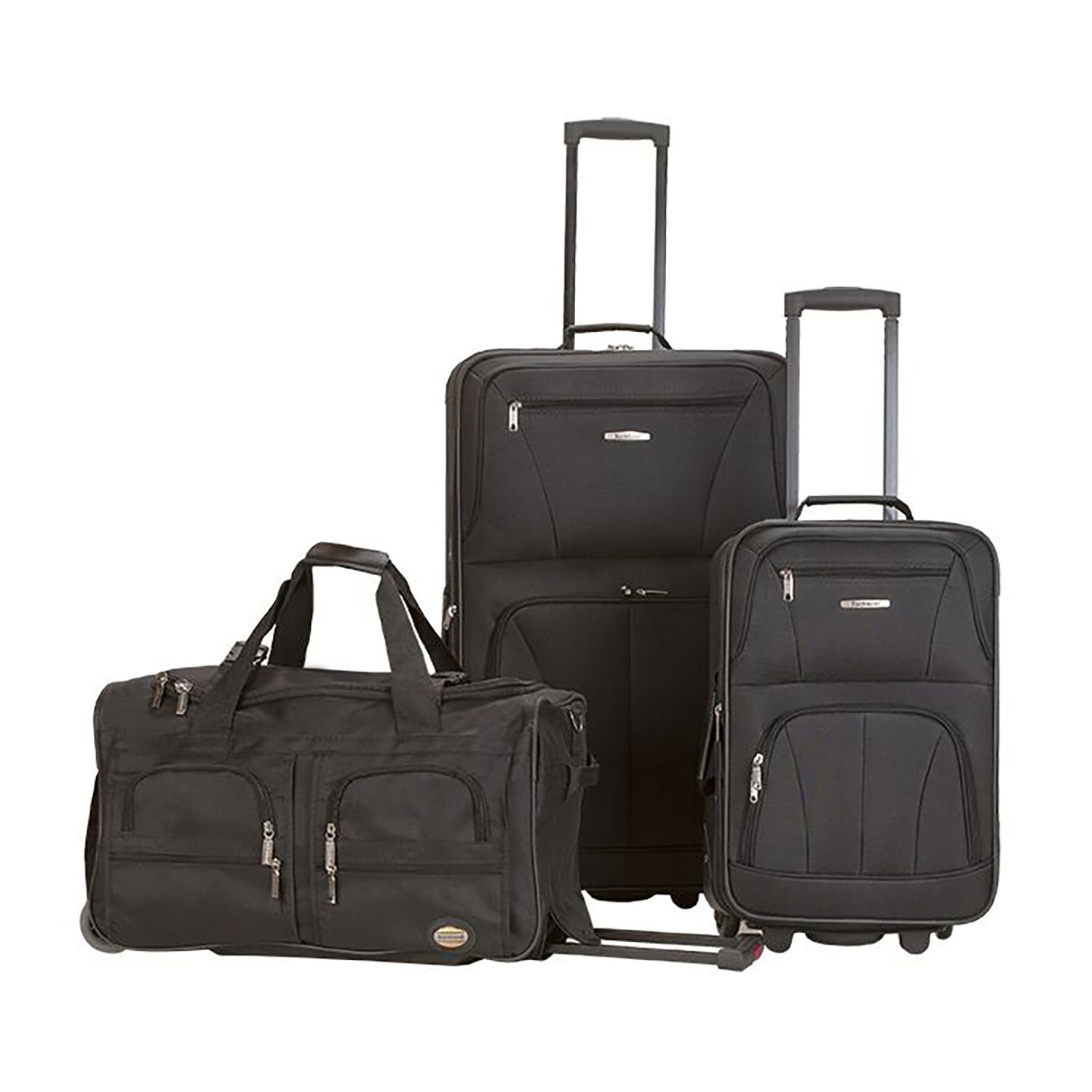 Rockland Spectra Polka Dot 3-pc. Softside Luggage Set