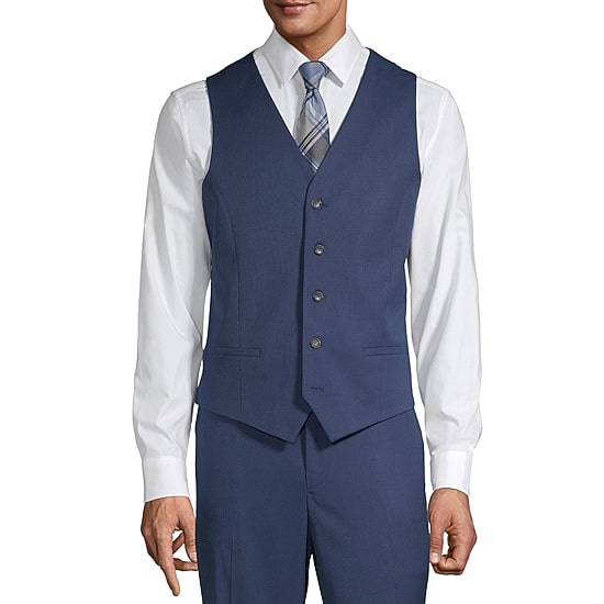 J. Ferrar Mens Big and Tall Classic Fit Suit Vest