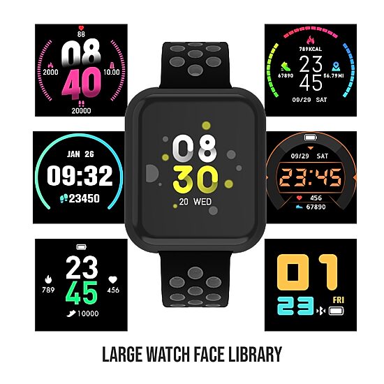 Itouch Air 3 Unisex Adult Black Smart Watch 500006b-4-51-G02