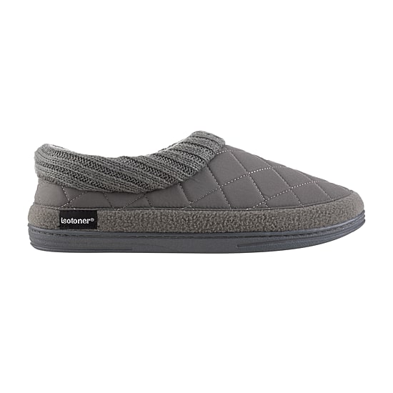 Isotoner Mens Memory Foam Bootie Slippers