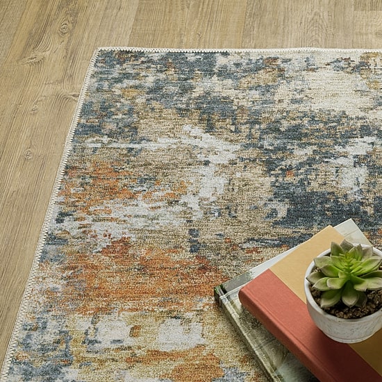 Covington Home Mirabelle Patina Abstract Washable Indoor Rectangular Area Rug