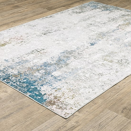 Covington Home Mirabelle Glacier Abstract Washable Indoor Rectangular Area Rug