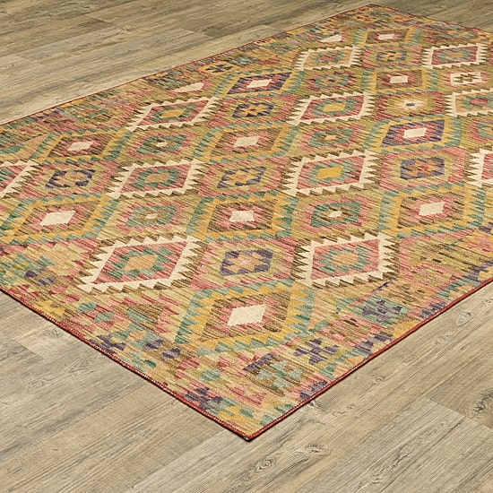 Covington Home Mirabelle Tribal Inspirations Geometric Washable Indoor Rectangular Area Rug
