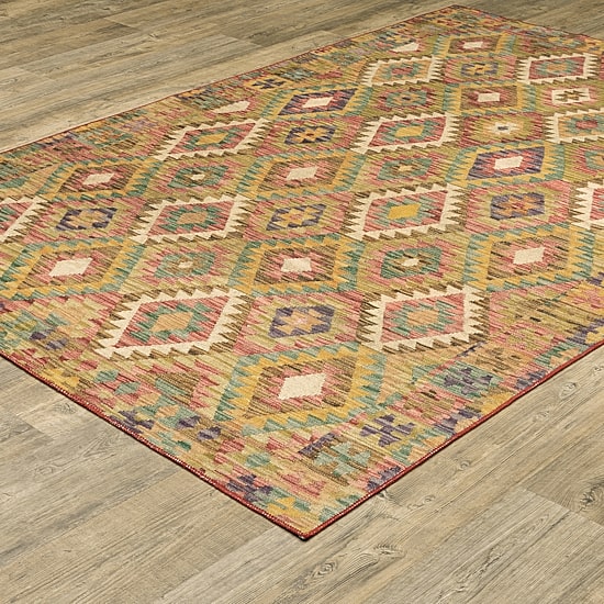 Covington Home Mirabelle Tribal Inspirations Geometric Washable Indoor Rectangular Area Rug