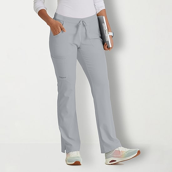 Skechers Sk201 Reliance 3-Pocket Mid-Rise Straight Leg Womens Tag Free Stretch Fabric Moisture Wicking Scrub Pant