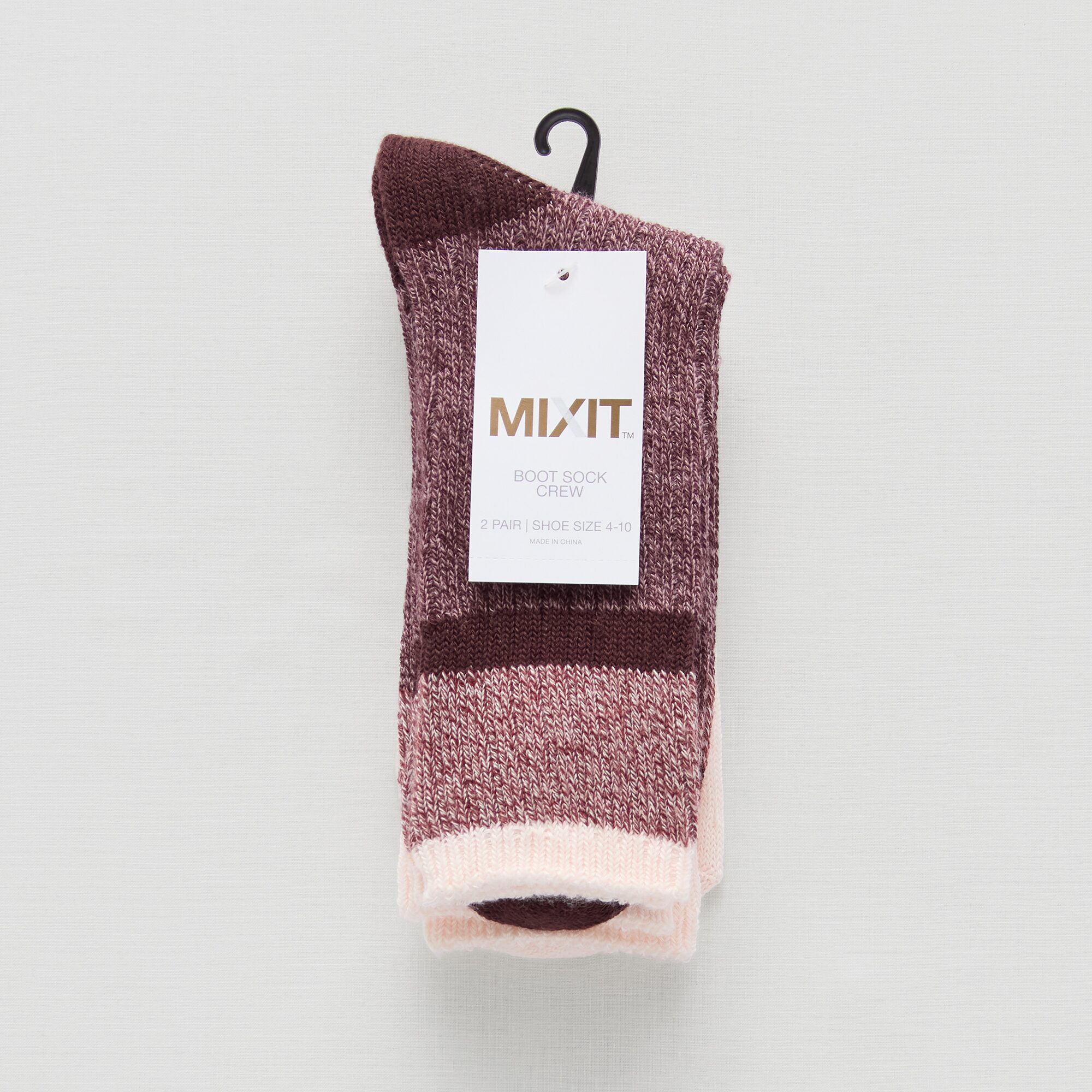 Mixit Womens 2 Pair Crew Socks