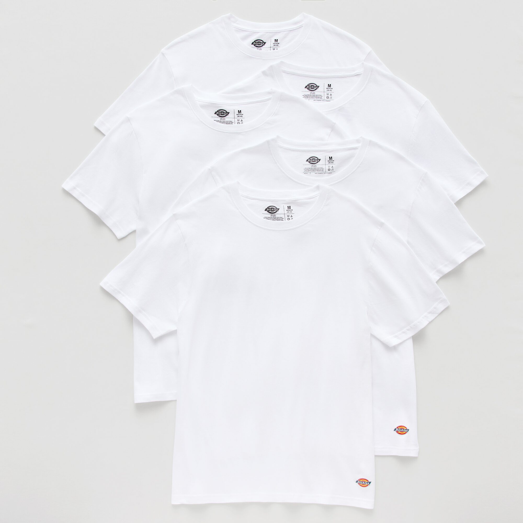 Dickies Temp-Iq Cooling Mens 5 Pack Short Sleeve Crew Neck Moisture Wicking T-Shirt