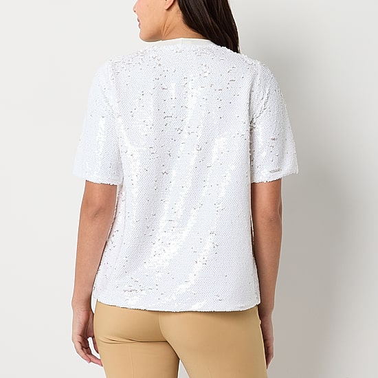 52seven Womens Crew Neck Short Sleeve T-Shirt
