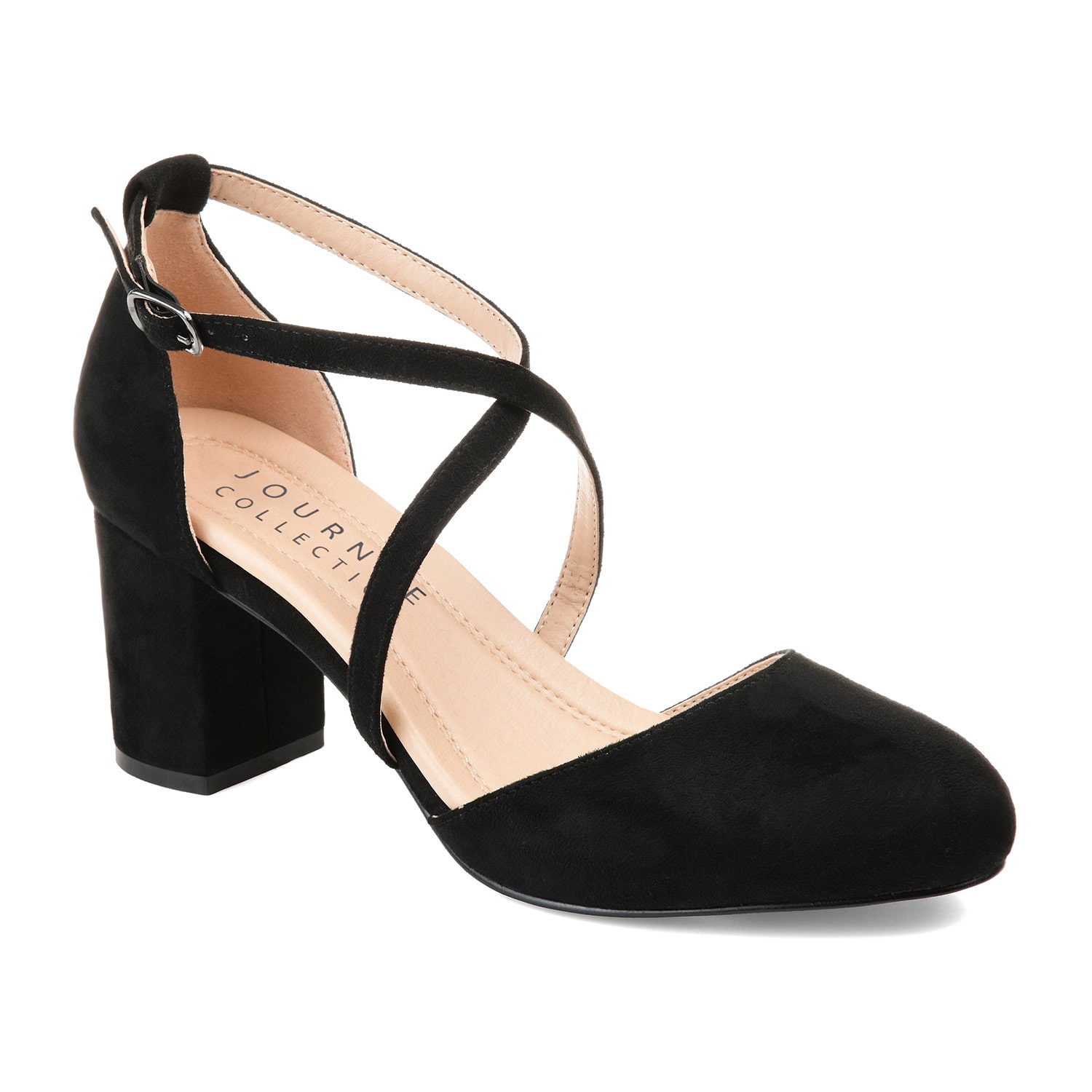 Journee Collection Foster Womens Pointed Closed Toe Block Heel Pumps