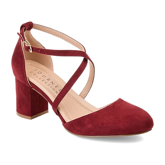 Journee Collection Foster Womens Pointed Closed Toe Block Heel Pumps