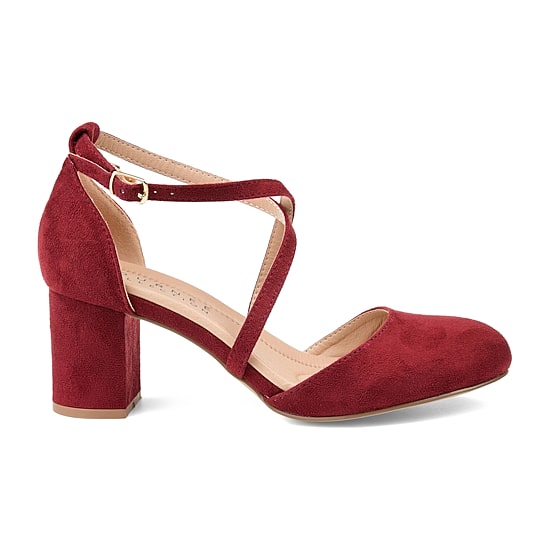 Journee Collection Foster Womens Pointed Closed Toe Block Heel Pumps