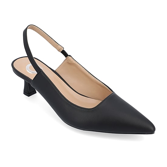 Journee Collection Paulina Womens Pointed Closed Toe Spool Heel Pumps