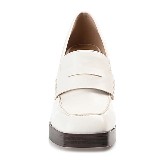 Journee Collection Ezzey-Wd Womens Square Closed Toe Stacked Heel Pumps