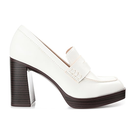 Journee Collection Ezzey-Wd Womens Square Closed Toe Stacked Heel Pumps