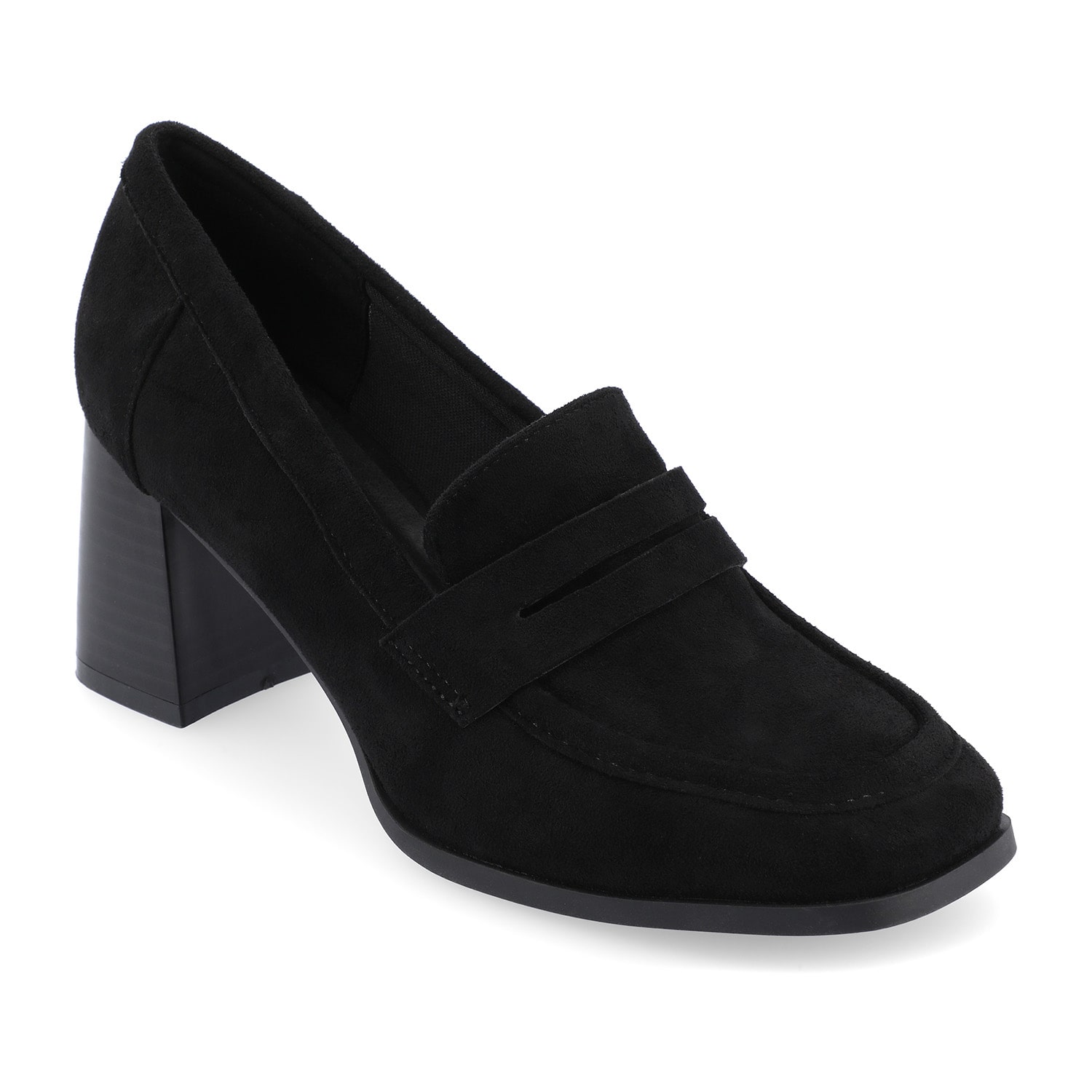 Journee Collection Malleah Womens Square Closed Toe Stacked Heel Pumps