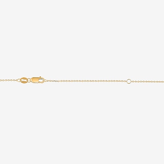 (I / I1) Womens 2 CT. Lab Grown White Diamond 10K Gold Pear 18 Inch Pendant Necklace