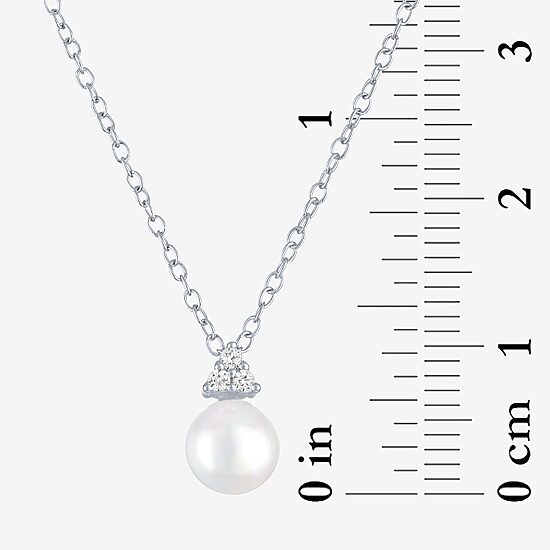 Yes, Please! Womens White Cultured Freshwater Pearl Sterling Silver 2-pc. Jewelry Set