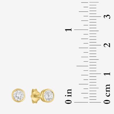 Yes, Please! Womens Lab Created White Sapphire 14K Gold Over Silver Round 2-pc. Jewelry Set