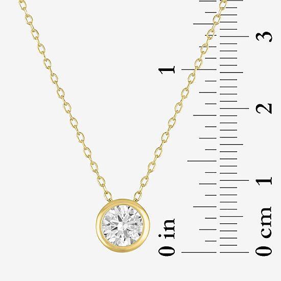 Yes, Please! Womens Lab Created White Sapphire 14K Gold Over Silver Round 2-pc. Jewelry Set
