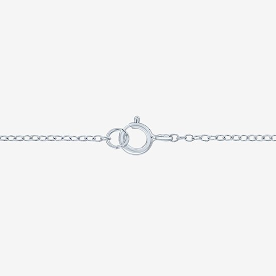 Yes, Please! Womens Lab Created White Opal Sterling Silver Pear 18 Inch Pendant Necklace