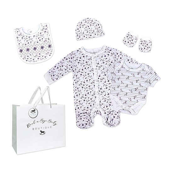 3 Stories Trading Company Baby Girls Knit 5-pc. Baby Clothing Set