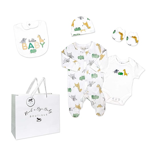 3 Stories Trading Company Baby Unisex 5-pc. Baby Clothing Set