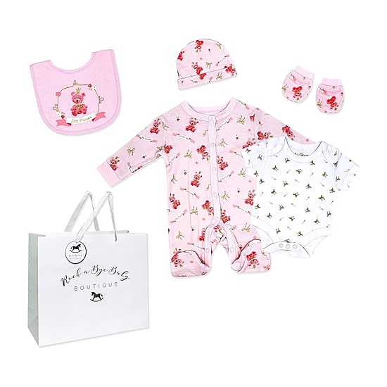 3 Stories Trading Company Baby Girls Knit 5-pc. Baby Clothing Set
