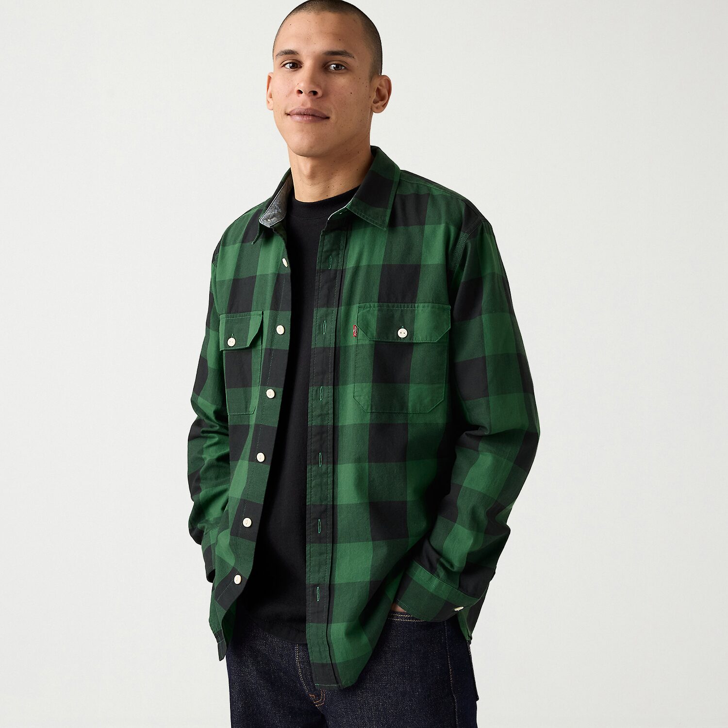 Levi's® Mens Long Sleeve Relaxed Fit Flannel Shirt
