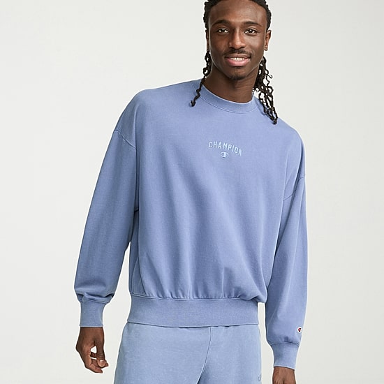 Champion French Terry Mens Crew Neck Long Sleeve Sweatshirt