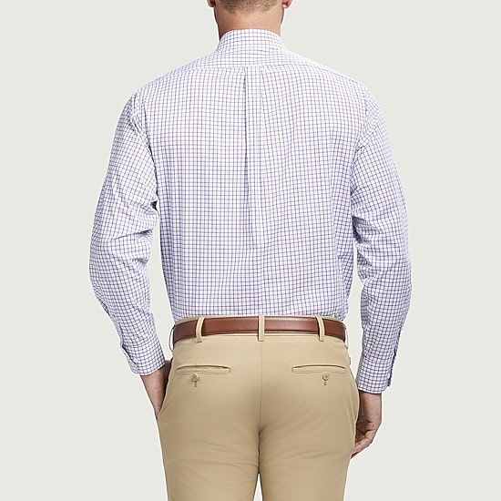 IZOD All Over Stretch Mens Regular Fit Easy Care Wrinkle Free Long Sleeve Dress Shirt