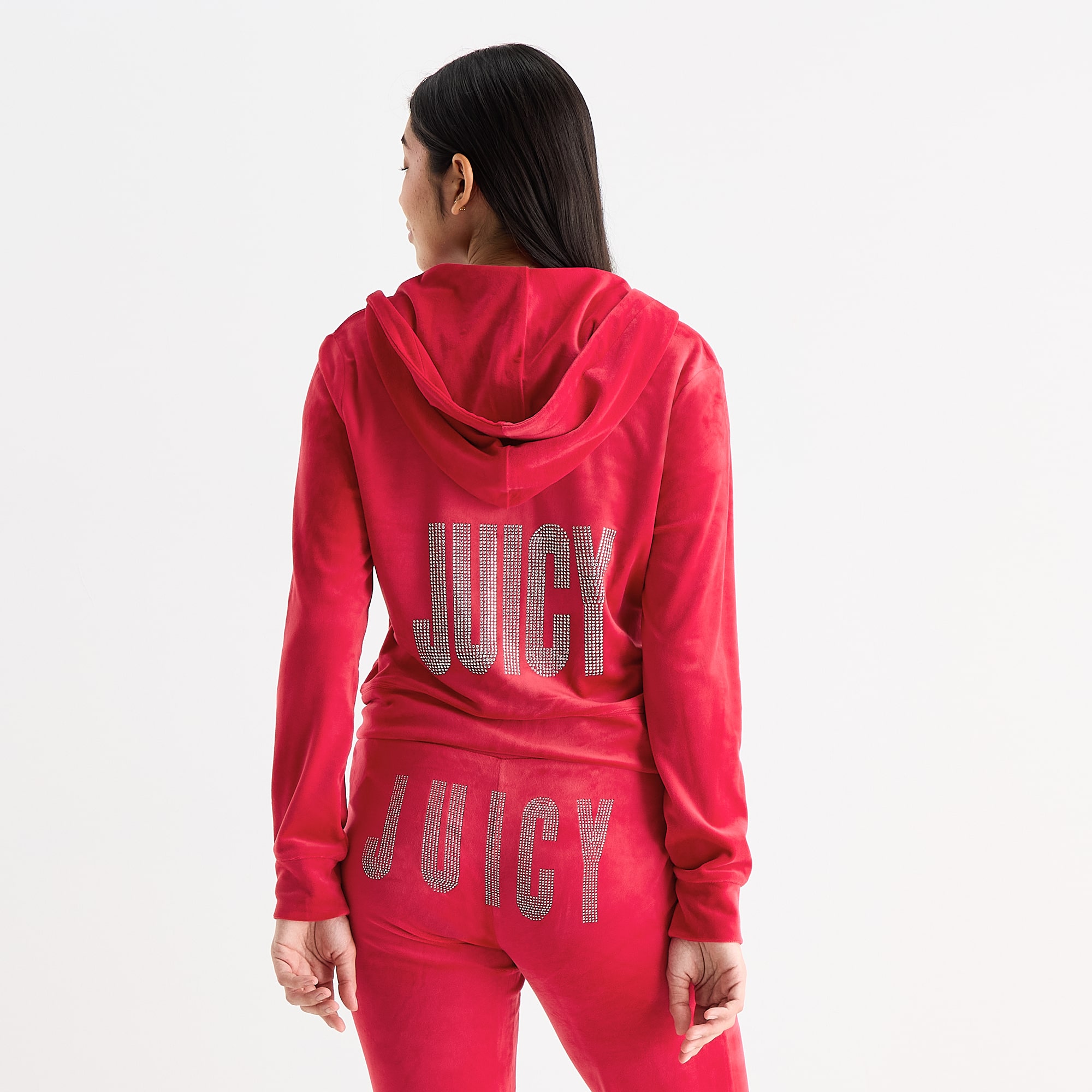 Juicy By Juicy Couture Womens Juniors Hooded Lightweight Track Jacket