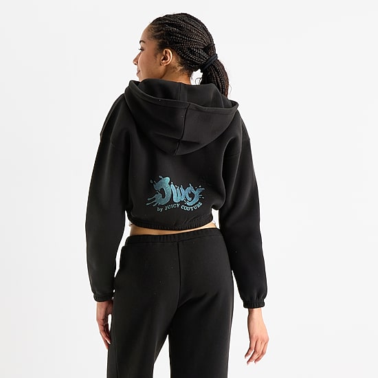 Juicy By Juicy Couture Womens Juniors Hooded Long Sleeve Sweatshirt