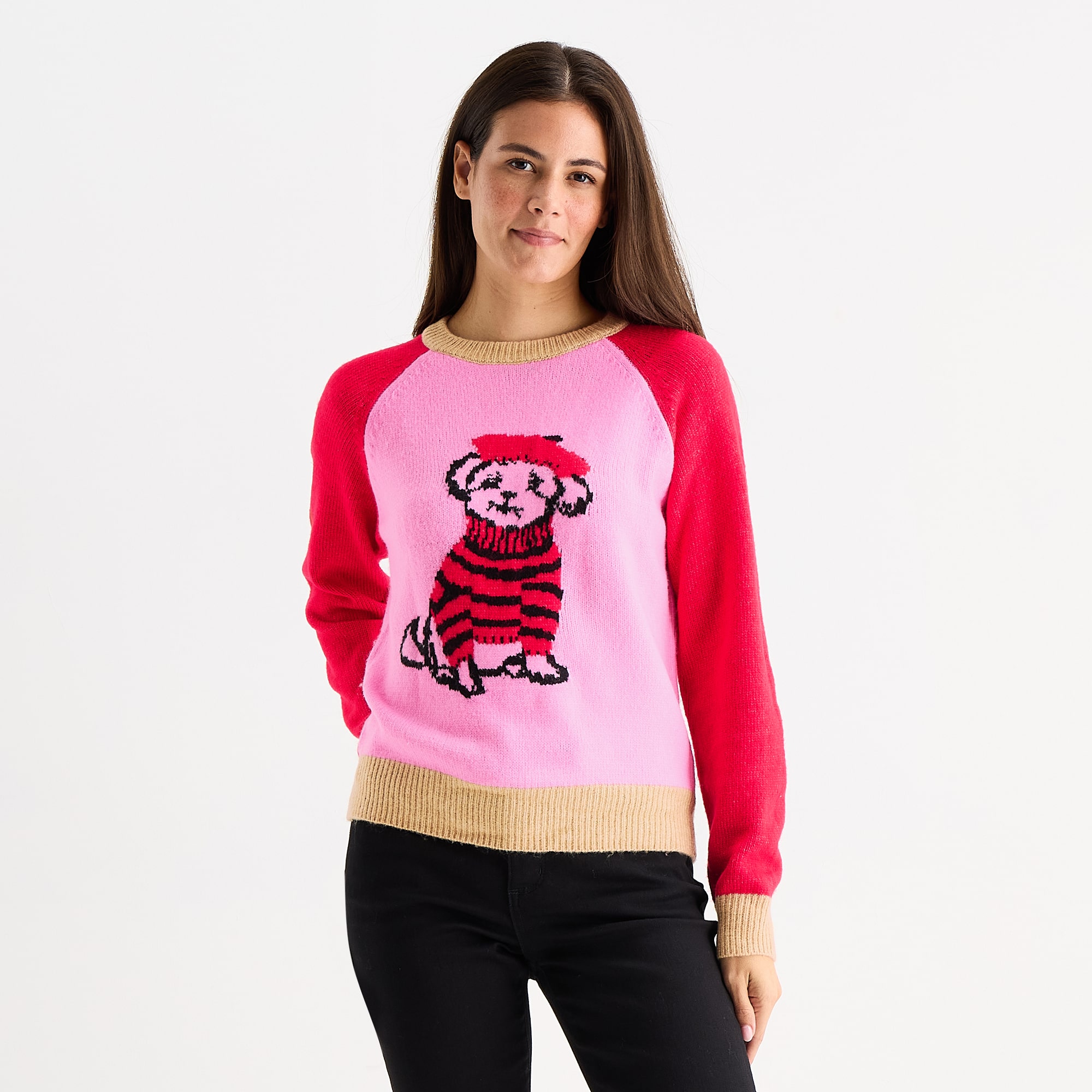 St. John's Bay Womens Crew Neck Long Sleeve Pullover Sweater
