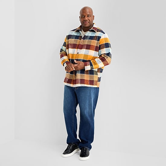 mutual weave Mens Big and Tall Shirt Jacket