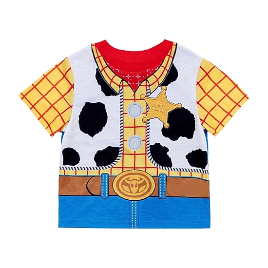 Disney Collection Toddler Boys Toy Story Woody Crew Neck Short Sleeve 2-pc. Pajama Set