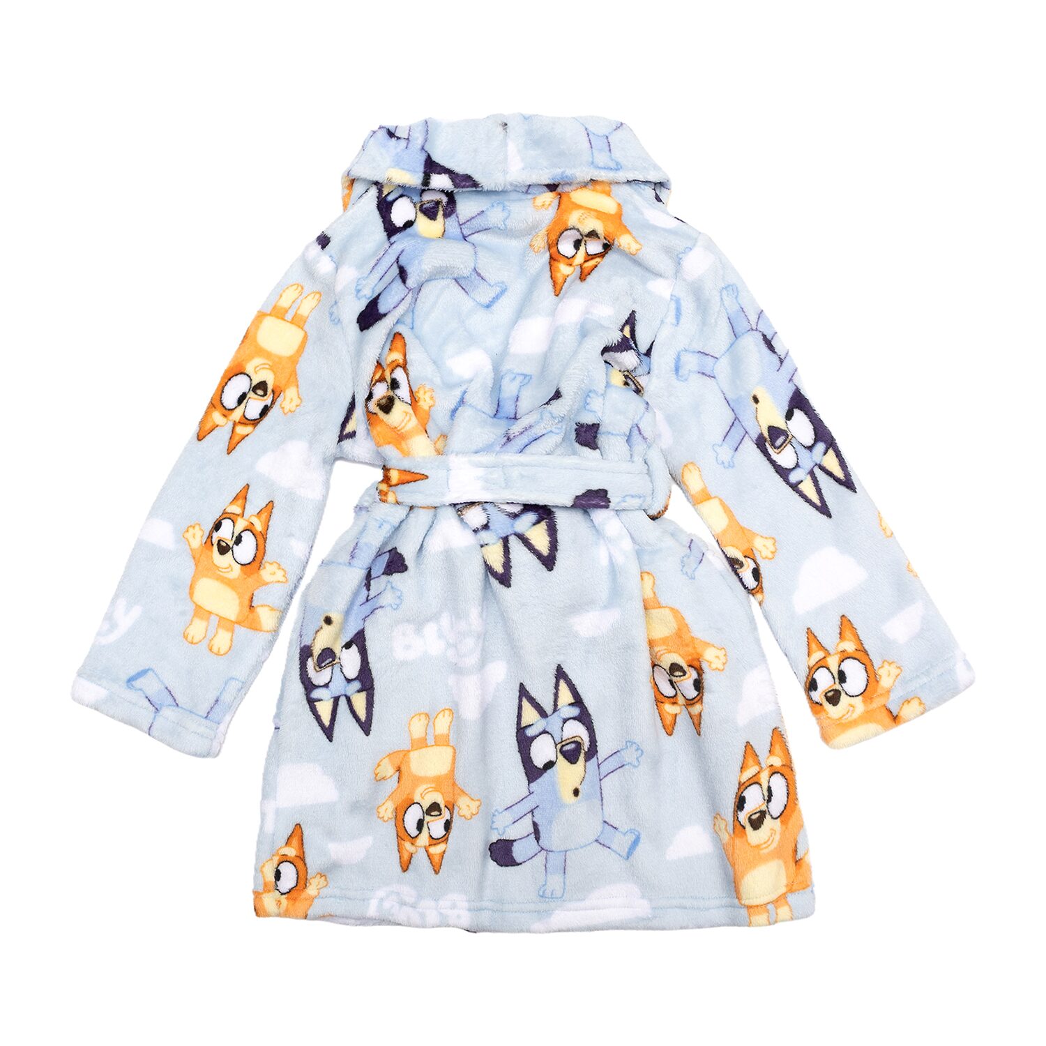 Boys Plush Long Sleeve Mid Length Bluey Robe