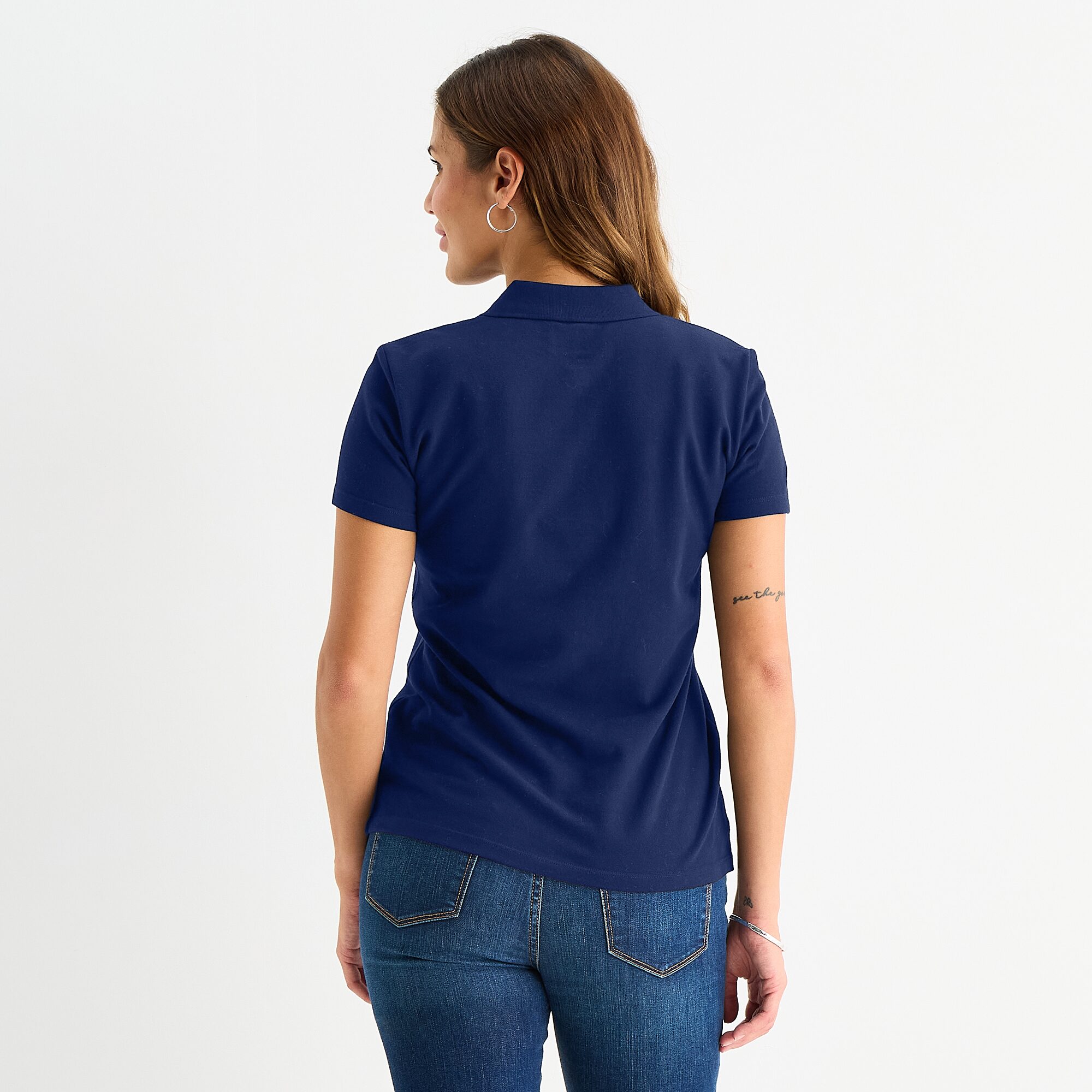 St. John's Bay Womens Tall Short Sleeve Polo Shirt