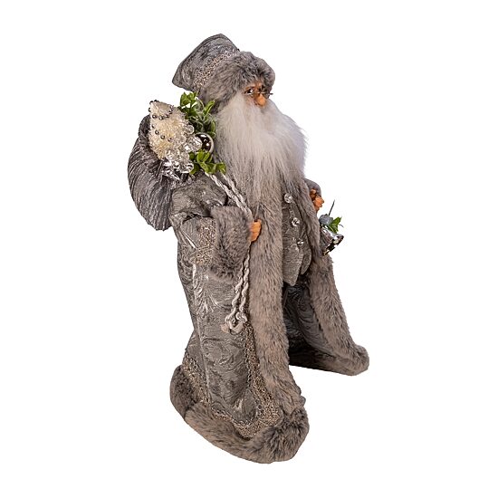 Kurt Adler 18-Inch Kringle Klaus Silver Christmas Santa Figurine